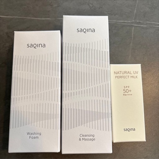 サキナ  クレンジング＆マッサージ、ウォッシングフォーム、日焼け止め  食物繊維おまけ付き(≧∇≦)