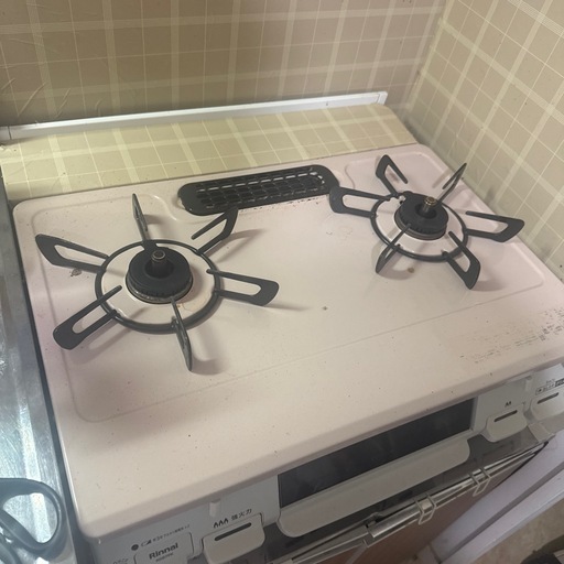 リンナイ ガスコンロ ガステーブル 幅約60cm 片面焼グリル 左強火力 都市ガス用 KG67PKL/13A パステルピンク