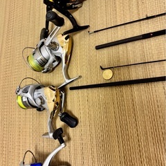 釣竿とリールのセットの画像