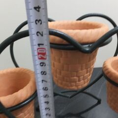 陶器製プランター　三連の画像