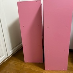 アイリスオーヤマ カラーボックス 3段 2個セット 収納ボックス 本棚 幅41.5×奥行29×高さ88cm ピンク　の画像