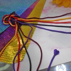 600円　沖縄三線専用 胴巻き専用　江戸紐５本セット　長さ約1M の画像