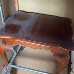 【大至急・無料】アメリカンビンテージ家具セット（木製テーブル・玄関に置くハイテーブル【まとめて無料（引き取り限定）の画像