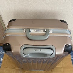 【19日まで】タイヤ割れ　スーツケース 大型 シャンパンピンク ピンクゴールドの画像