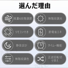 新品未使用　シーリングファンライトの画像