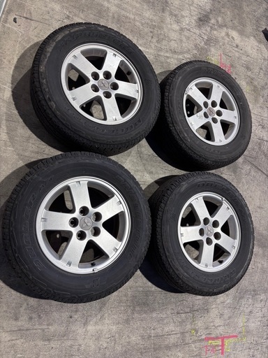 ENKEI製 三菱 デリカ D5 純正 アルミホイール4本セット 5H114.3 215/60R16 ブリヂストン DUELER A/T デューラー　オールテレーン