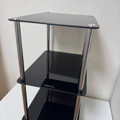 3段棚 黒色の画像