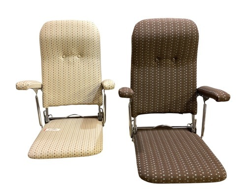 未使用宮武製作所 座椅子2個セット幅約54cm×奥行約