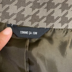 COMME CA ISM 千鳥柄　トレンチコートの画像