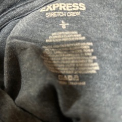 【古着】EXPRESS ストレッチクルー Tシャツ 半袖 ダークグレーの画像