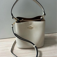 COACH アイボリー ショルダーバッグの画像
