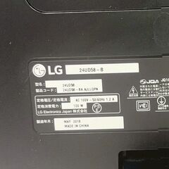 【❗️✨4K高画質✨❗️】 LG製 24UD58-B 24インチ HDMI×2 DP付き✨簡易清掃・動作確認済み❗️の画像