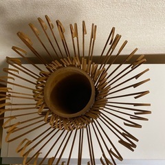 美品　華道具　高山　茶筅型花器　竹香園　伝統工芸品　花入　天然　大型の画像