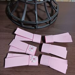 鬼滅の刃　竈門禰豆子風ヘアーアクセサリー6個　ヘアピン　ハンドメイドの画像