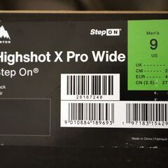 【新品】BURTON Highshot X Pro Wide US9 バートン ハイショット エックスプロ ワイド 27cm スノーボードブーツの画像