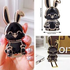うさぎスマホスタンド（新品）ブラックの画像