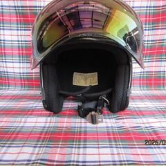 オートバイ用 ジェットヘルメット　社外スモークシールド付　中古品の画像