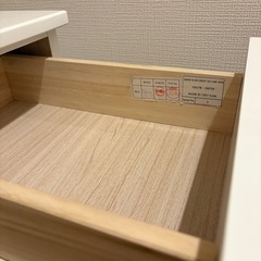 スリムチェスト 5段  ホワイトの画像