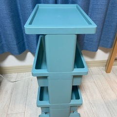 取引中　テーブルワゴン　ミニ　ブルーの画像