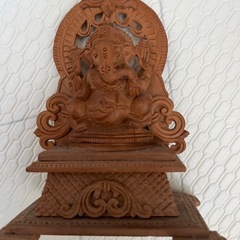 インド象　彫刻の画像