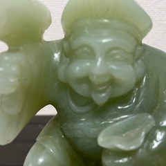翡翠 玉 緑石 恵比寿 大黒天 2体 台座付 中国 七福神 の画像
