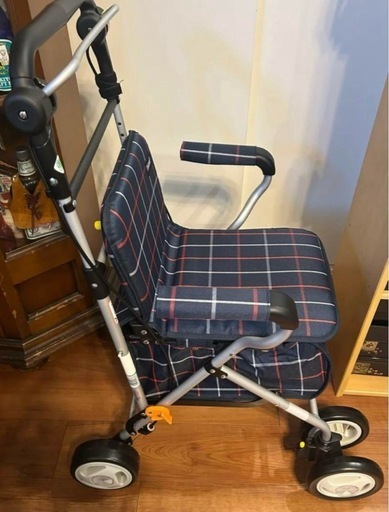 【新品・未使用】幸和製作所 TacaoF シルバーカー チェック柄 折りたたみ