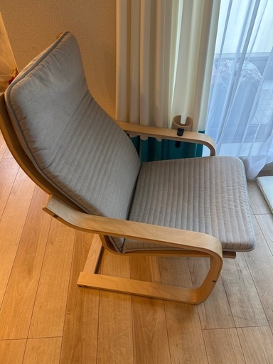 美品IKEA POÄNG ポエング パーソナルチェア ドリンクホルダー付き