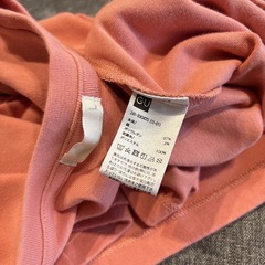 GU　クロップド刺繍半袖Ｔシャツ L ピンク　レディース　花刺繍　丈短めの画像