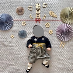 　ベビー　マンスリーフォト　月齢フォト　祝百日　木製の画像