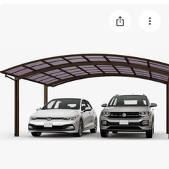 早めに取りに来てもらえればお安くします。車2台用カーポート中古、の画像