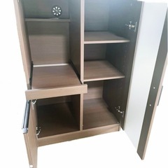 ニトリ　キッチンボード　レンジボード　ブラウン　キッチン収納の画像