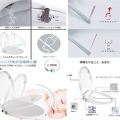 未使用 電源不要 水圧式ウォシュレット /「トイレ一体型の3点ユニットバス」にも取り付け可能の画像