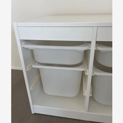 美品　IKEA　トロファスト　収納ボックス付き　おもちゃ箱　の画像