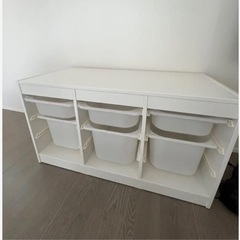 美品　IKEA　トロファスト　収納ボックス付き　おもちゃ箱　の画像
