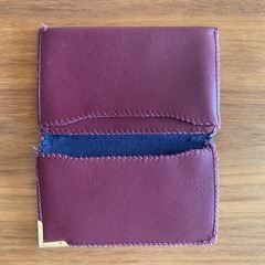 Dolin レザー 名刺入れ ボルドー色の画像