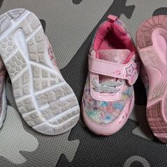 女の子ピンク色シューズ17cm２足の画像