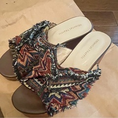 Oriental Traffic ボタニカル 厚底サンダル 24.5 25.0の画像