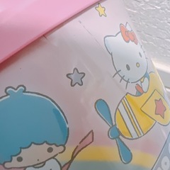 サンリオくじキャラクターダストボックス 青、ピンク2個セットの画像