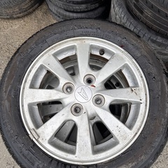 ダイハツ　ムーブ　ホイールタイヤセット　4本　155/65R14 タイヤ年式2023年の画像