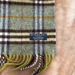 バーバリーBURBERRYノバチェックマフラーストールショールスカーフグリーン緑レディースメンズ男性用紳士婦人女性用英国製イギリスの画像
