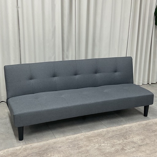 KI-16【新入荷　アウトレット品】オハイオ　ソファベッド　グレー