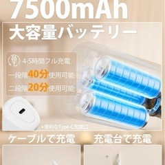 新品未使用✨️掃除機 コードレス 超強力吸引 ハンディスティック 超軽量 クリーナー ホワイトの画像