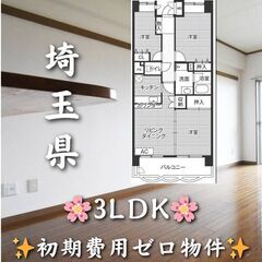 【初期費用0円】埼玉県の3LDK✨2階以上のお部屋🏠🌸