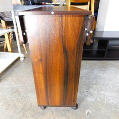 【JM761】キッチンワゴン カウンターテーブル 幅75 キャスター付き キッチンカウンター バタフライテーブル 収納付きの画像