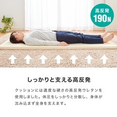 美品　折りたたみ反発マット　ネイビーの画像