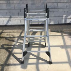 391 アルインコ ALINCO マスターステップ MW-15M アルミ はしご長さ3840mm 脚立高さ1680mmの画像