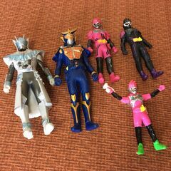 【仮面ライダーソフビ】5点 BANDAI バンダイ フィギア ？/ガイム/エグゼイド/ゲンム 特撮 おもちゃ の画像