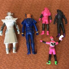 【仮面ライダーソフビ】5点 BANDAI バンダイ フィギア ？/ガイム/エグゼイド/ゲンム 特撮 おもちゃ の画像