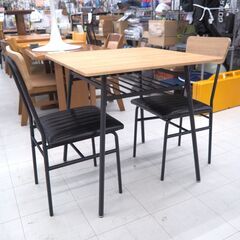 ビンテージ調ダイニングテーブル3点セット　リユース品　価格　11,000円の画像