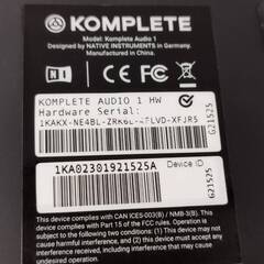 【良品】KOMPLETE AUDIO 1 オーディオインターフェイスの画像